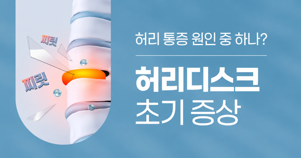 범계 정형외과 허리디스크 초기증상, 허리 통증 원인과 걷기 운동 대표 이미지